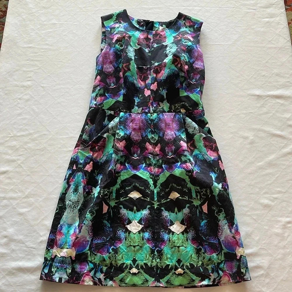 Milly Coco Orchard Printed Sheath Dress Size‎ 4 EUC - Picture 1 of 6